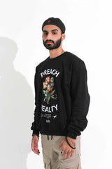Preach Reality Sweatshirt Black - KHAAS